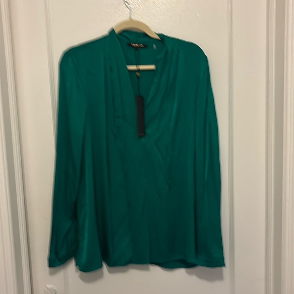 Kobi Halperin blouse, XL, green, NWT